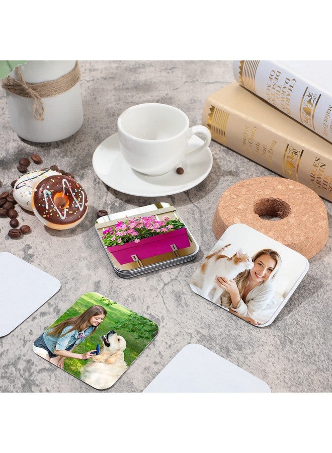 Flutesan 3 x 3 Inch Sublimation Blank Refrigerator Magnets Sublimation Square Fridge Magnets Sublimation Magnet Blanks MDF Sublimation Blanks DIY Decorative Magnets for Car Home Office Kitchen Wall (24) - Image 5