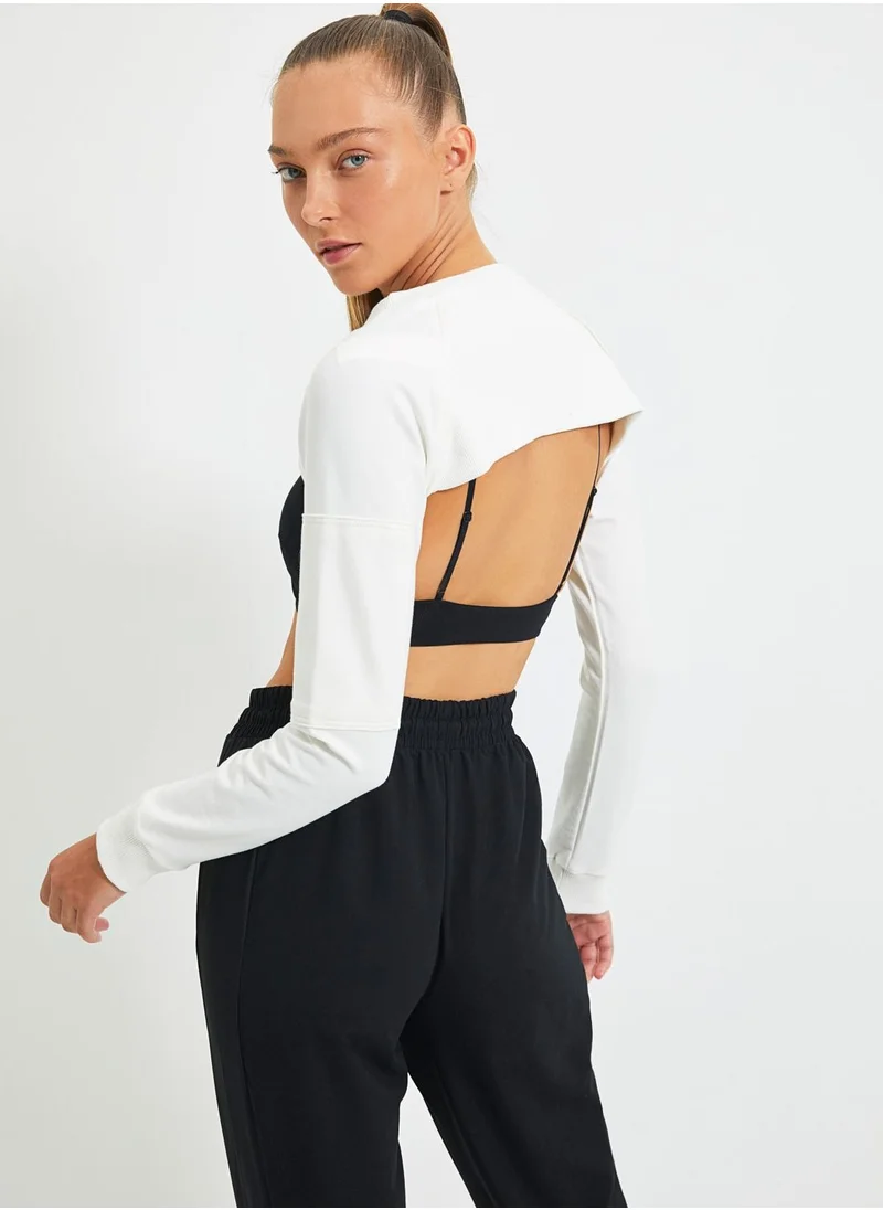 trendyol Super Crop Sport Slim Sweatshirt