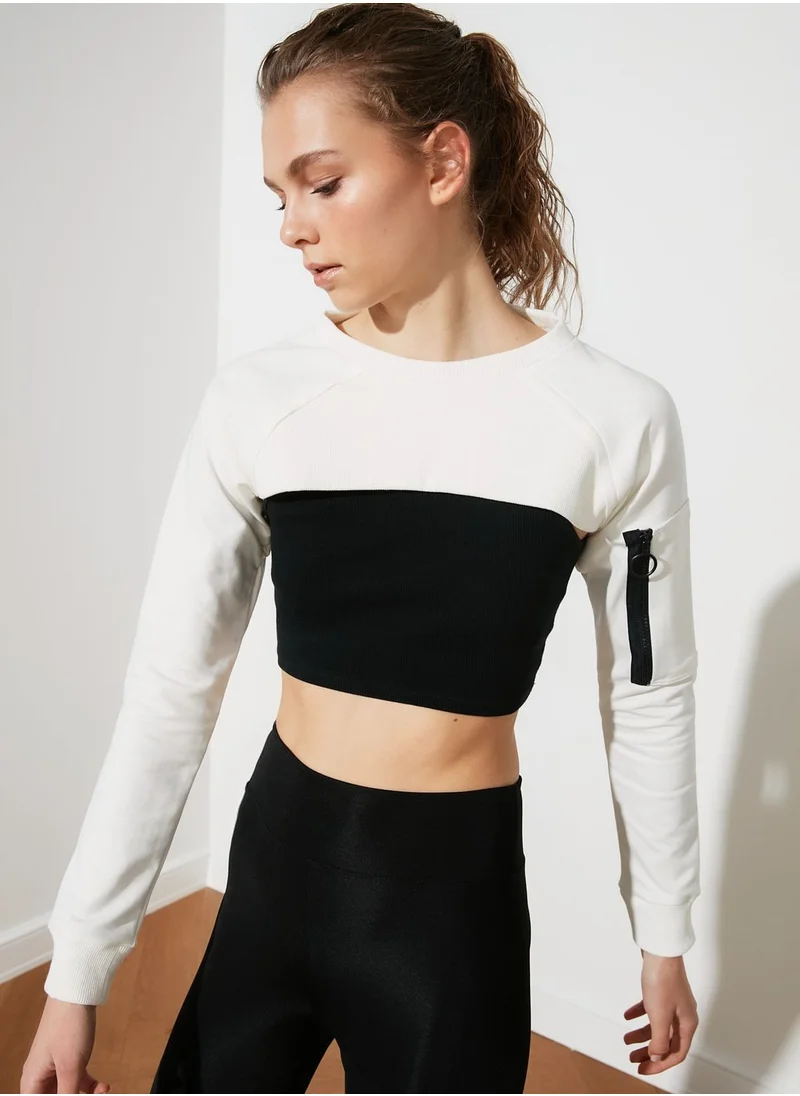 trendyol Super Crop Sport Slim Sweatshirt