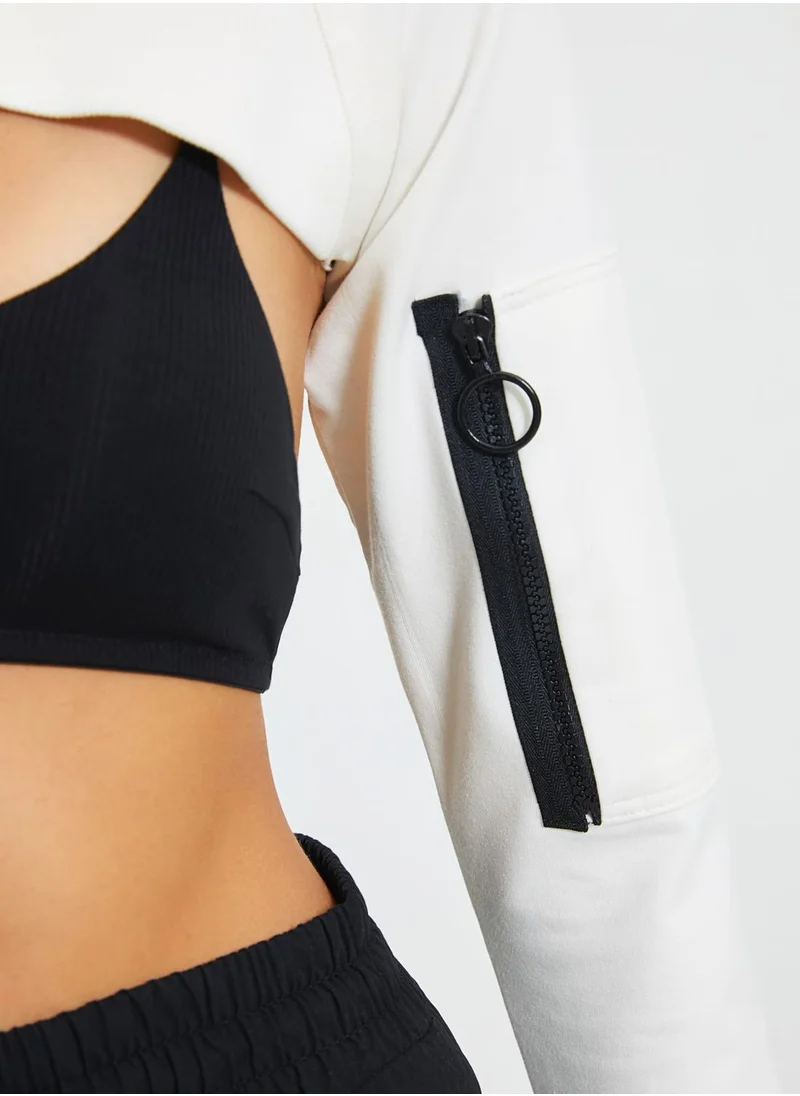 trendyol Super Crop Sport Slim Sweatshirt