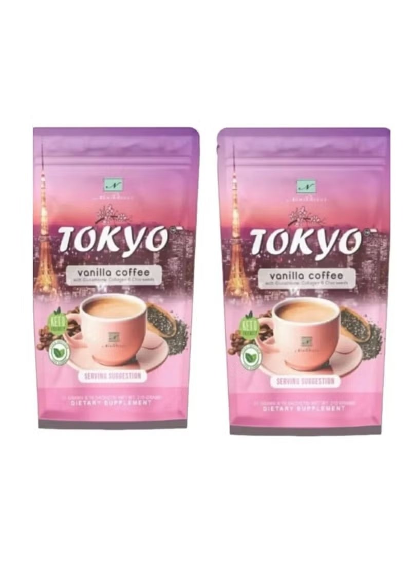 طوكيو قهوة الفانيليا مع ا لجلوتاثيون والكولاجين وبذور الشيا - Image 2