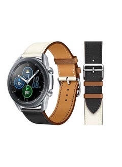 Replacement Band For Samsung Galaxy Watch3 Noir/Blanc/Gold Swift - White Black