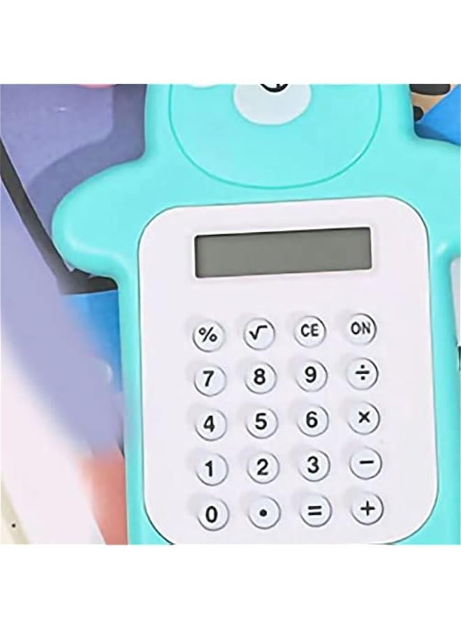 Student Calculator, Portable Cute Bear Style 8 Digit Calculator Mini Cartoon Calculator with Rubber ons, Student Calculator, Portable Cute Bear Style 8 DigCute Caculatators Caculatator Studen - Image 2