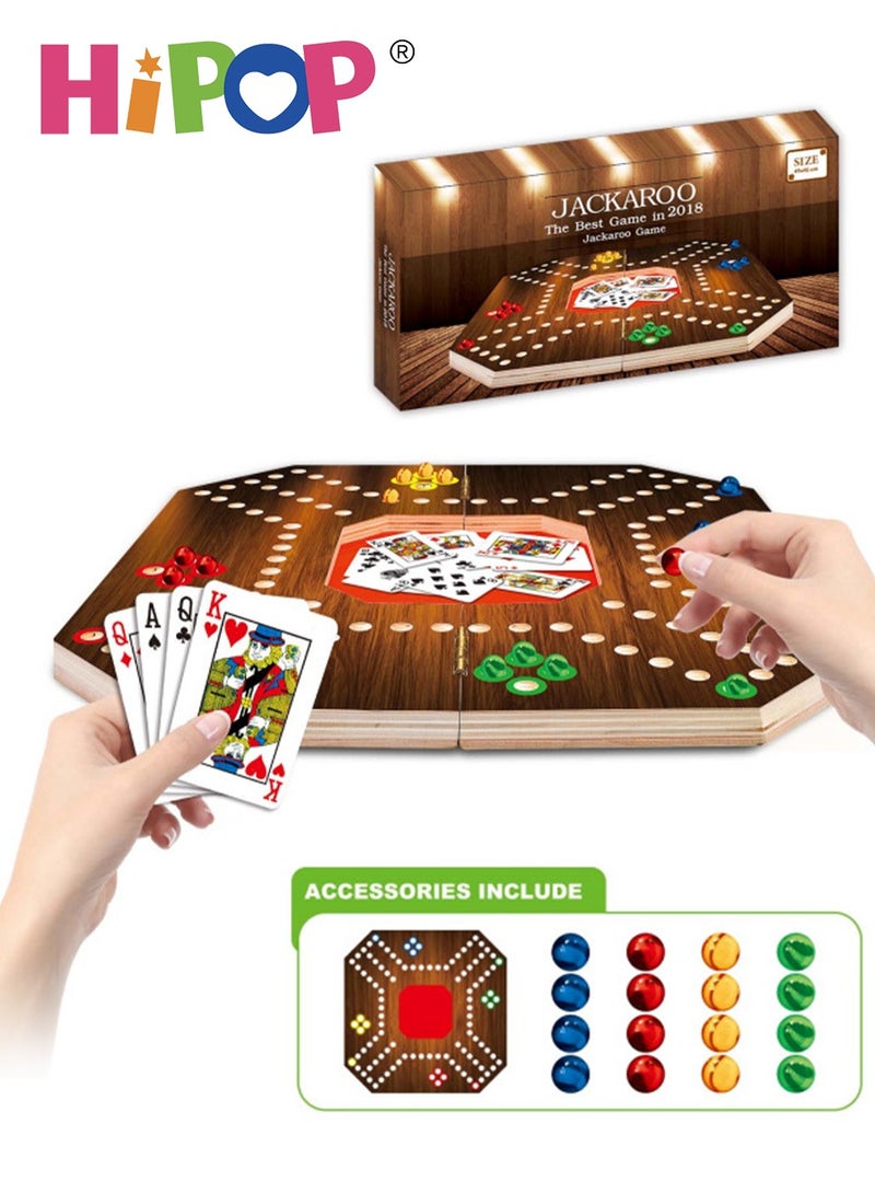 HIPOP Jackaroo Board Game with Collapsible Design for 4 and 6 Players Jackaroo Games - Image 1