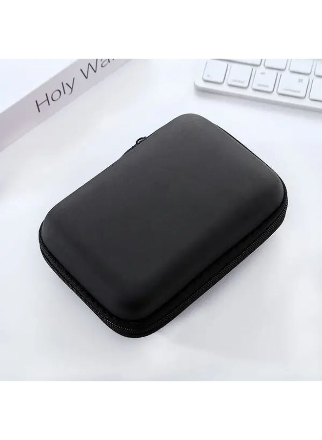 Blue Portable Anti Fall Cable Management Box with Zipper Closure for Home Office Travel Tech Accessories Storage - Image 3