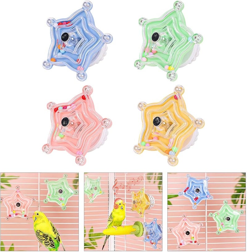 Colorful Bird Spinner Wheel Toy For Cockatiel Conure Stress Relief Cage Accessories - Image 3