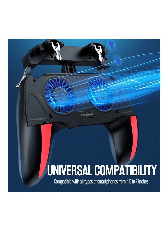 Generic Mobile Game Controller with 5000mAh Power Bank & Cooling Fan, Phone Game Controller with L1R1 Triggers Joystick for PUBG/Call of Duty/Fortnite, Phone Gaming Grip Gamepad for 4.7-7" Android iOS Phone  - Image 4