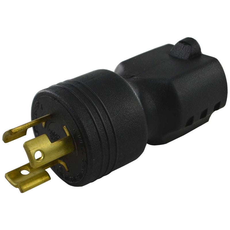 Conntek 30121 NEMA L6-15P to NEMA 6-15R UNO Locking Plug 250-Volt Adapter - Image 1