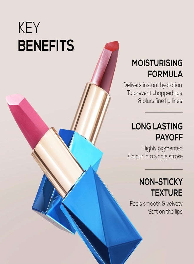 INSIGHT Professional Ultra Smooth Lipstick - Eternity | Weightless Formula | Intense Color Payoff | Non-Sticky, Moisturizing | Enriched with Rice Bran Butter & Vitamin E - 3.8g - Image 3