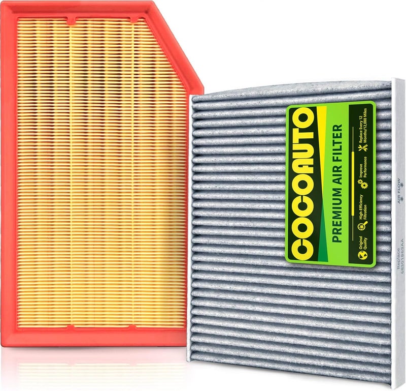COCOAUTO Engine & Cabin Air Filter Kit for Jeep Wrangler & Gladiator (2018-2025) - Image 1