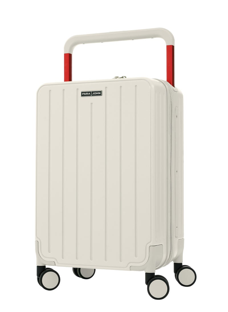 PARAJOHN عربة أمتعة ذات مقبض عريض للسفر الأنيق الفاخر أبيض - Image 1