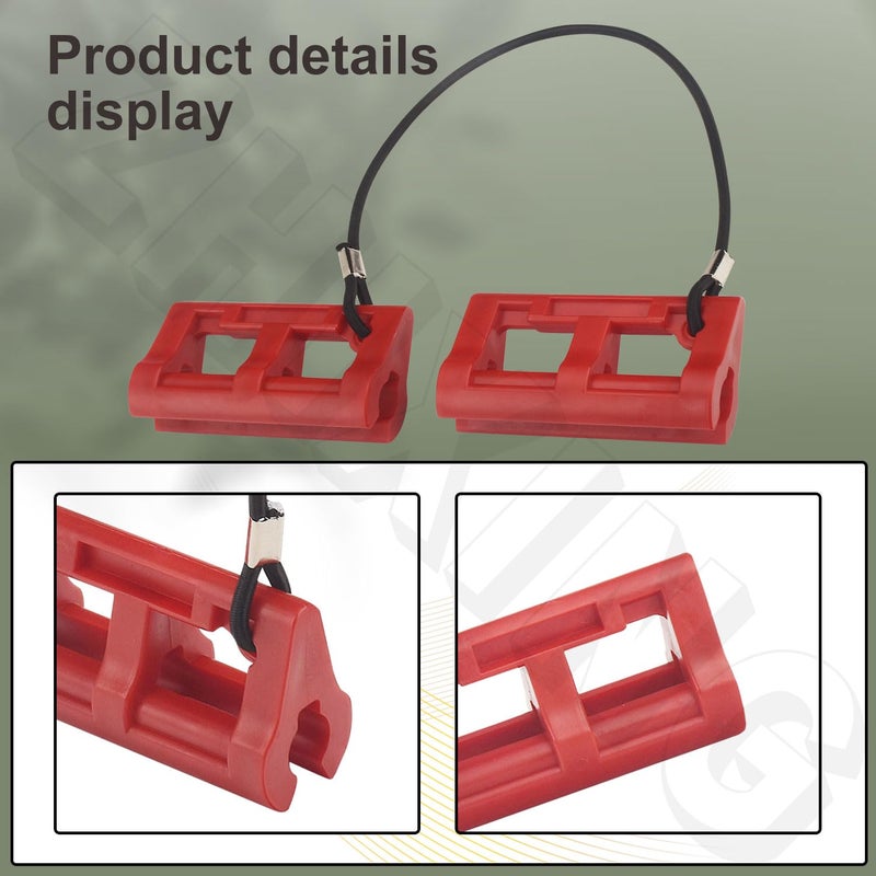 ZHIXING 4" Steer Stop Outboard Hydraulic Steering Lock for Outboard Motor Trailering/Transport 1 Pair Red - Image 4