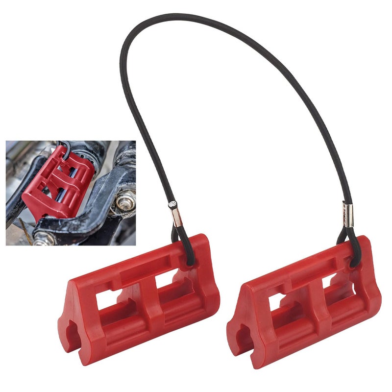 ZHIXING 4" Steer Stop Outboard Hydraulic Steering Lock for Outboard Motor Trailering/Transport 1 Pair Red - Image 1