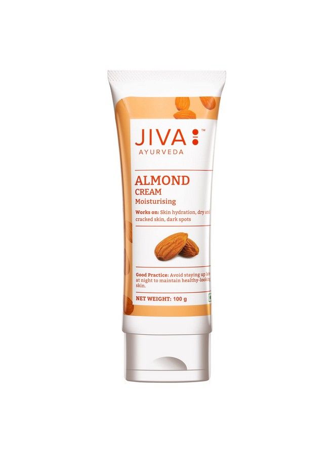 Jiva Almond Cream 100 G For All Skin Types Paraben And Silicon Free Brightens And Moisturises Skin (Pack Of 2) - Image 3