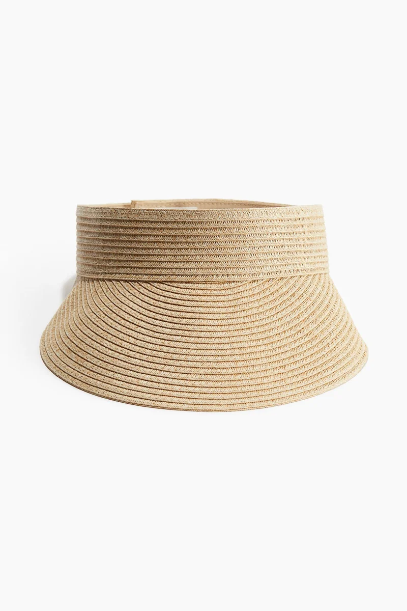 اتش اند ام قبعة قش واقية من الشمس