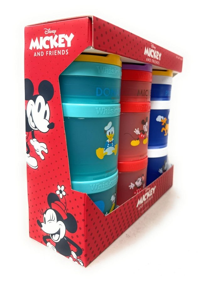 Whiskware Whiskware Portable Stackable Snack Containers for Kids, Mickey and Friends 3 Pack Snack Stacks Set, Great For School or Travel!, Normal, Red, 1591321  - Image 3