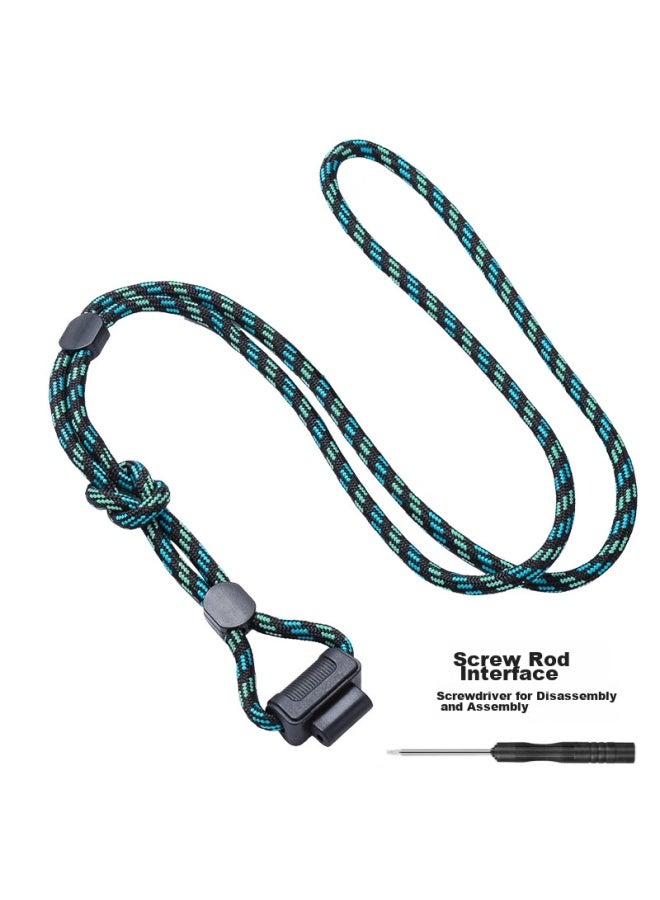 Kmaxai Lanyard Compatible With Xiaotianai Children's Smarch Z9/z6s/z7s/q2a/q1r/d3/y05, Dopamine Neck Strap, Woven Single Loop Chain, Sea Blue - Image 2