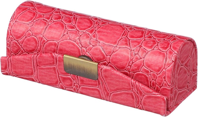 Lipstick Protective Case - Decorative Lipstick Holder with Built-in Mirror | Lip Balm Storage Box | Travel Cosmetic Holder Organizer Bag for Outside Rosy - Image 1