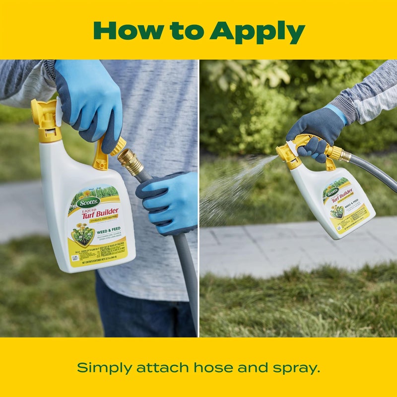 Scotts Liquid Turf Builder with Plus 2 Weed Control, Liquid Weed Killer and Fertilizer, 32 fl. oz. - Image 4