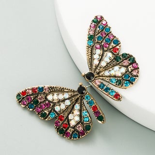 European and American style personality design butterfly wings colored diamond series earrings alloy diamond cute girl heart ear studs earrings Color - pzsku/Z349B054DF31C5E23D2B2Z/45/1746225625/f22f6c53-5914-4666-97af-fedf71604e5e