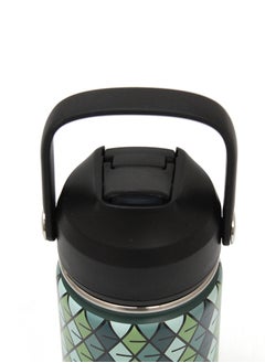 BLACKSTONE Vacuum Water Bottle 400ml - Double-Walled Stainless Steel Water Bottle for School Children with Silicone Suction Nozzle MNW40 Green  - Image 3