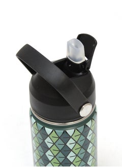 BLACKSTONE Vacuum Water Bottle 400ml - Double-Walled Stainless Steel Water Bottle for School Children with Silicone Suction Nozzle MNW40 Green  - Image 4