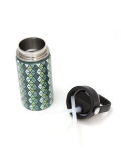 BLACKSTONE Vacuum Water Bottle 400ml - Double-Walled Stainless Steel Water Bottle for School Children with Silicone Suction Nozzle MNW40 Green  - Image 5