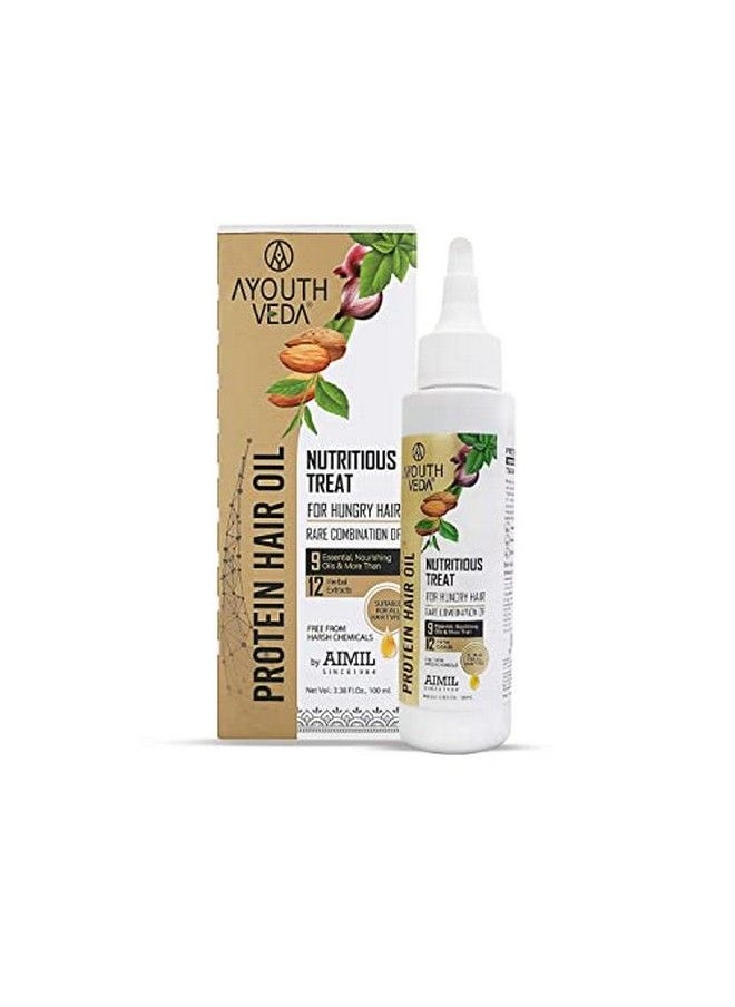 AYOUTHVEDA Protein Hair Oil For Healthy Hair Growth And Deep Nourishment ; Fights Dandruff Control Hair Breakage & Hair Fall ; Blend Of Essential Oil & Herbal Extracts (Pack Of 1 100 Ml)  - Image 2