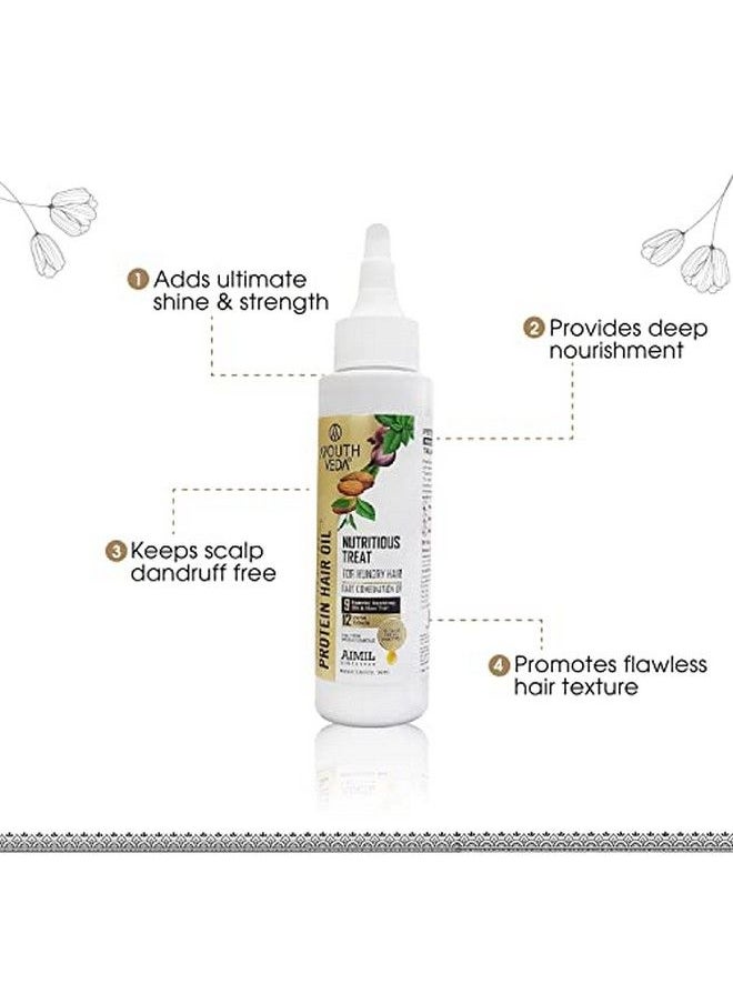 AYOUTHVEDA Protein Hair Oil For Healthy Hair Growth And Deep Nourishment ; Fights Dandruff Control Hair Breakage & Hair Fall ; Blend Of Essential Oil & Herbal Extracts (Pack Of 1 100 Ml)  - Image 5