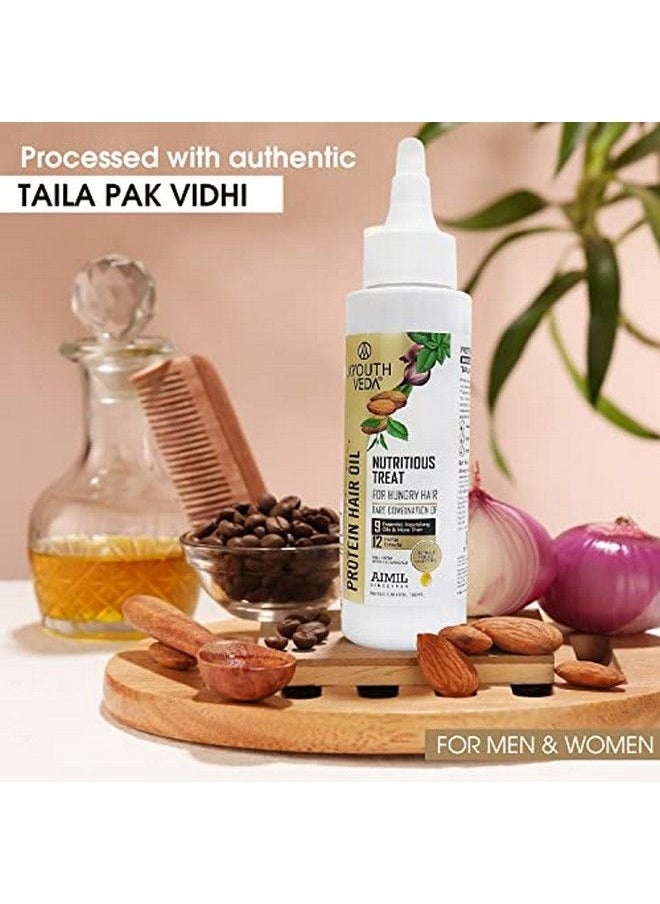 AYOUTHVEDA Protein Hair Oil For Healthy Hair Growth And Deep Nourishment ; Fights Dandruff Control Hair Breakage & Hair Fall ; Blend Of Essential Oil & Herbal Extracts (Pack Of 1 100 Ml)  - Image 3