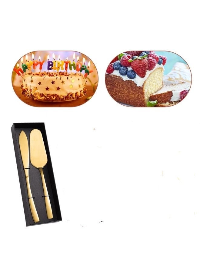 Cake Cutting Set, 2pcs includes cake knife and cake spatula, Premium Stainless Steel Cake Cutter Wedding Cake Knife and Server Spatula Set, Elegant Cake Bread Pizza & Pie Serving Set Perfect For Birthday, Wedding, Parties and Events - Image 3