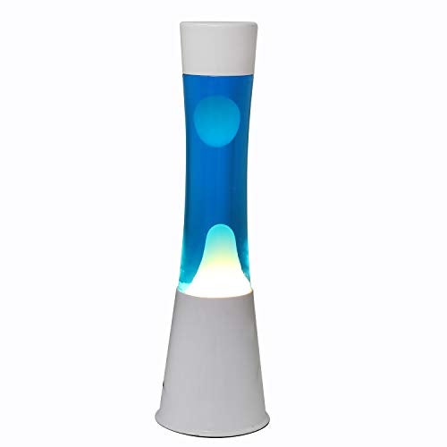I-TOTAL ITOTAL - Lamp with Internal Movement of Colored Bubbles/Colorful Flow and Hypnotic Wax 3.93 x 15.74 in/with US Plug (Blue & White) - Image 4