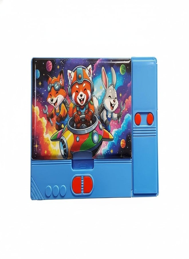 YBN Plastic Box - Jumbo Size Multi-Functional Super Hero Cartoon Theme Pencil Box Geometry Box with Integrated Sharpner for Boys Girls Kids (Superhero) - Image 4