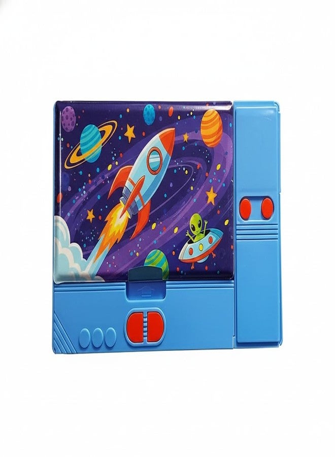 YBN Plastic Box - Jumbo Size Multi-Functional Super Hero Cartoon Theme Pencil Box Geometry Box with Integrated Sharpner for Boys Girls Kids (Superhero) - Image 2