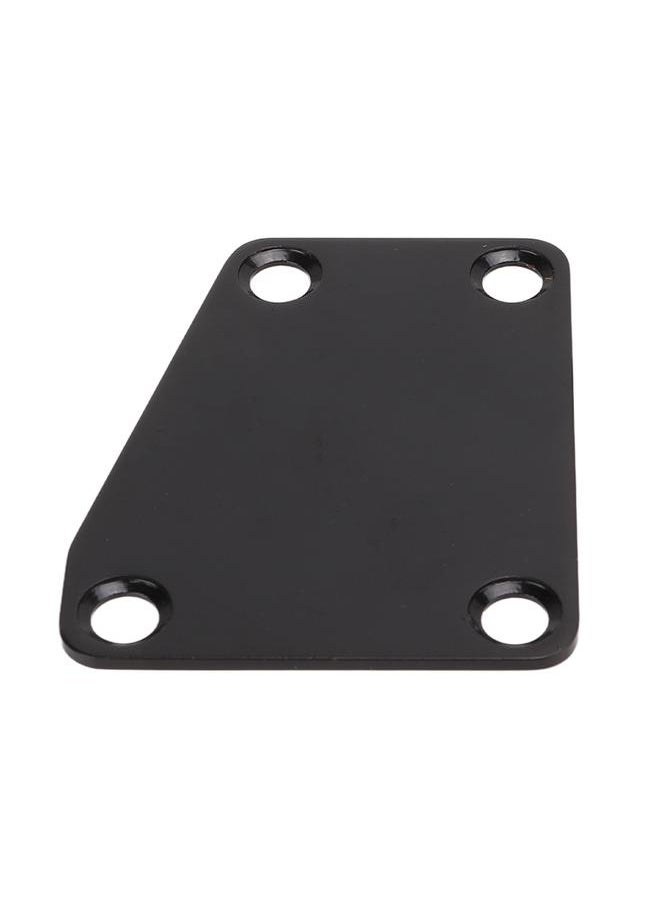 Thoraya - Electric Guitar Neckplate Trapezoidal Metal Neck Plate with Screw for Replacement Black - Image 1
