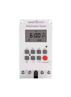 amiciSmart Programmable Timer Switch, High Precision Automatic On Off Switch for Light, Fan with Minimum Set Interval of 1sec (220VAC, 25A)