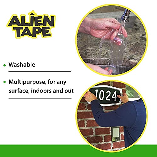 ALIEN TAPE Double Sided Tape Heavy Duty, Nano Tapes, Double Sided Mounting Tape, Heavy Duty Double Sided Tape for Walls, Wall Tape, Clear Adhesive Tape for Poster Photo Décor As Seen on TV 10 Feet - Image 3