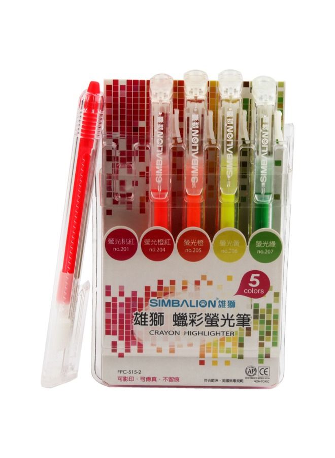 SIMBALION PUSH UP CRAYON COLORS 5 PCS