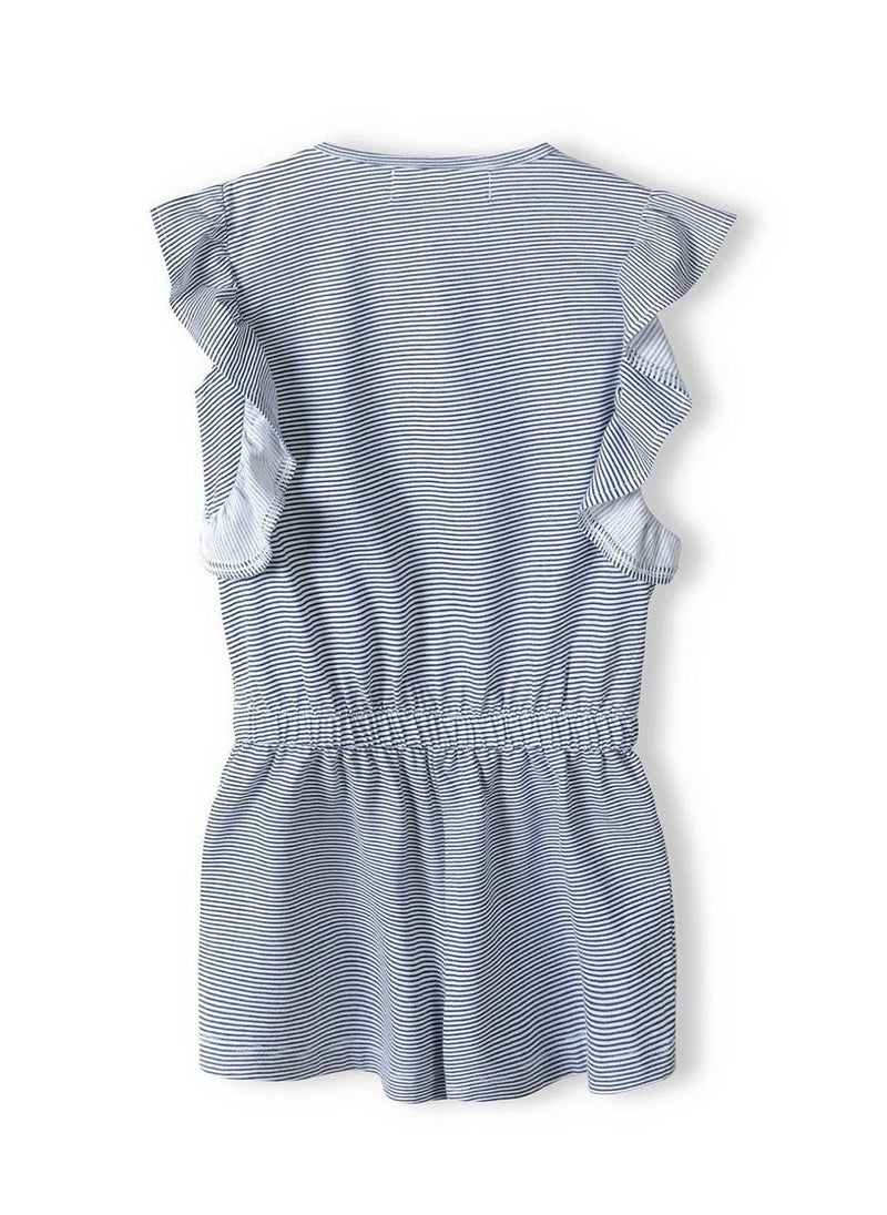 MINOTI Girls Playsuit Short Sleeve with Elastic Waist and Ruffle Detail  - Image 3