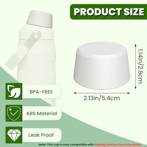 Somcthao Top Cap Replacement for Stanley IceFlow Fast Flow Water Bottle, Top Twist Cap Compatible with Stanley IceFlow Fast Flow Bottle, Leakproof with Gasket, BPA Free - Image 3