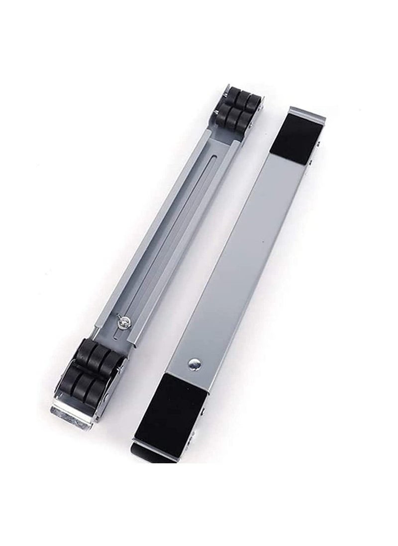 بيوينتي 2 Pieces Adjustable Washing Machine Pedestals Frame ， Drum Washing Machine Refrigerator Mobile Base, Multifunction Washing Machine Base Stand Movably Adjustable  - Image 1