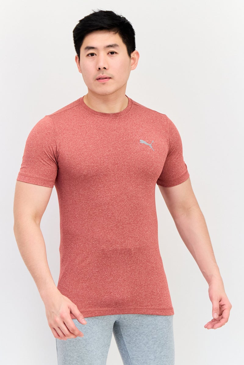 PUMA Men Sportswear Fit Short Sleeve Training T-Shirt, Heather Red - Image 1