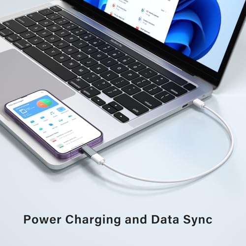 Thousover USB C Type C to Lightning Adapter （4 Pack） 1.8-2.2A 15W Fast Charging Support Data Sync,Lightning to USB Type C Cable Adapter for iPhone/iPad/for Airpods,with Anti-Lost Loop,Not for Audio/OTG, Gray - Image 3