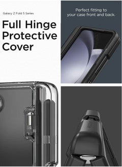 VRS Design Terra Guard Modern Pen Edition Samsung Galaxy Z Fold 5 Case Cover (2023) with S-Pen Compartment in Hinge Protection and Front Screen Protector - Matte Black (S-Pen NOT included)  - Image 5