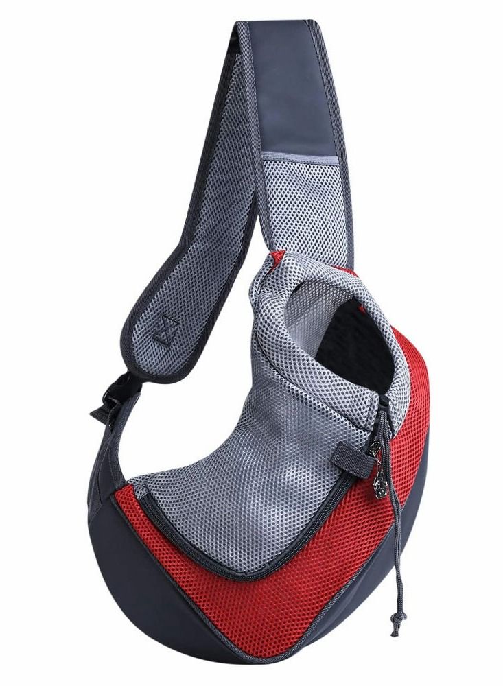 SYOSI Pet Sling Carrier Puppy Breathable Mesh Hand Free Shoulder Tote Bag Adjustable for Outdoor Travel Walking Carrying - Image 1