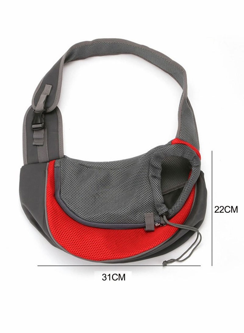 SYOSI Pet Sling Carrier Puppy Breathable Mesh Hand Free Shoulder Tote Bag Adjustable for Outdoor Travel Walking Carrying - Image 4