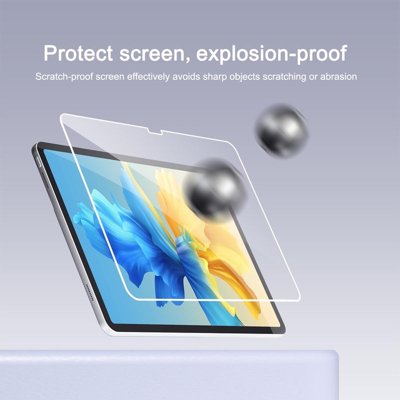 Ailun Screen Protector for iPad Pro 11 inch 2025/2024 [6th/5th Generation, M5/M4] 2 Pack + 2 Pack Camera Lens Protector,Tempered Glass 0.33mm,Face ID & Apple Pencil & Case Compatible [4 Pack] - Image 2