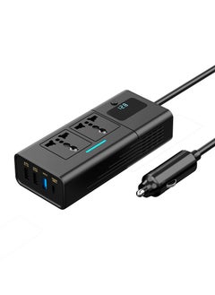 ARNOTEC محول موجة جيبية معدلة، محول طاقة، محول مزود بـ 4 منافذ USB، شحن سريع PD، شاشة LCD، تيار مستمر 12 فولت، تيار متردد 110 فولت، 220 فولت، 200 وات  - Image 2