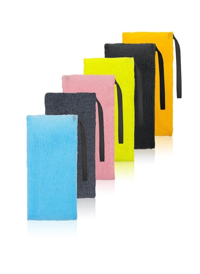 Feelorna Soap Saver Bag, Soap Bag Soft for Shower, Exfoliating Mesh Soaps Saver Pouch Bags for Facial Body Cleansing Foaming (4.7''x7.8'', Grey, Black, Pink, Yellow, Orange, Blue) - Image 1