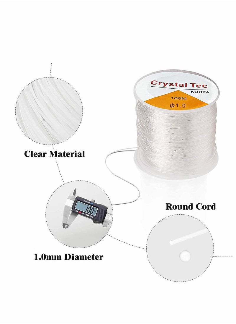 SYOSI - Pack Of 2 Elastic String For DIY Jewelry Making, 1.0Mm - Image 1